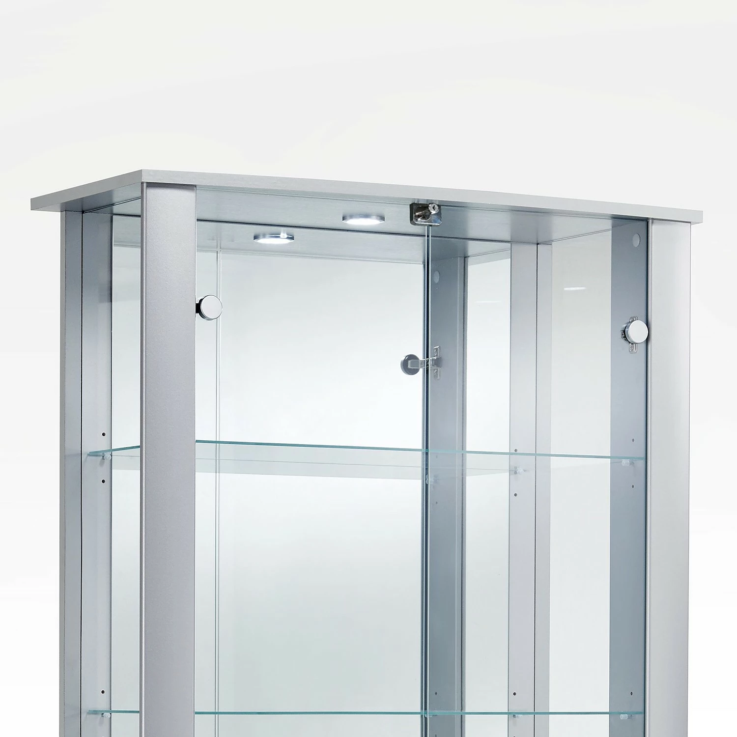 Fredriks Vitrine Nysa - avec éclairage - Argenté 4 Fredriks Vitrine Nysa - avec éclairage - Argenté – Image 2