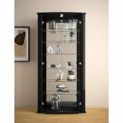 Fredriks Vitrine Nysa II - Avec éclairage inclus - Noir brillant -loftscape Boutique 1000357369 220609 021 MOOD DETAILS P000000001000357369 mood