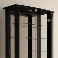 Fredriks Vitrine Nysa II - Avec éclairage inclus - Noir brillant -loftscape Boutique 1000357369 220609 030 DETAILS P000000001000357369