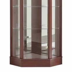 Ridgevalley Vitrine d’angle Loroux - Avec éclairage inclus - Imitation Mahagoni -loftscape Boutique 1000357372 220609 031 DETAILS P000000001000357372