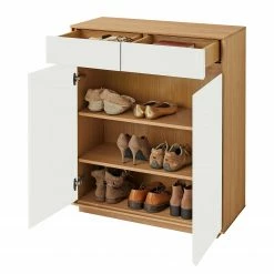 Voss Meuble à chaussures V100 II - Partiellement en chêne massif - Blanc 8 Voss Meuble à chaussures V100 II - Partiellement en chêne massif - Blanc -loftscape Boutique 1000357390 220614 030 DETAILS P000000001000357390