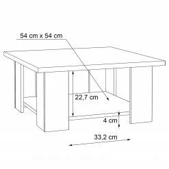 Loftscape Table basse Potom II - Imitation chêne de Sonoma -loftscape Boutique 1000357989 220616 501 SKETCH DETAILS P000000001000357989 sketch