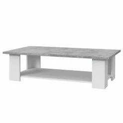 Loftscape Table basse Potom I - Imitation béton / Blanc