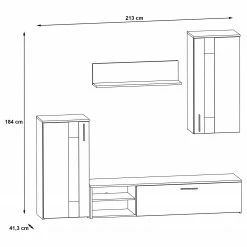 Red Living Ensemble meubles TV Tilsit (4 éléments) - Imitation chêne 16 Red Living Ensemble meubles TV Tilsit (4 éléments) - Imitation chêne -loftscape Boutique 1000357996 220616 500 SKETCH DETAILS P000000001000357996 sketch