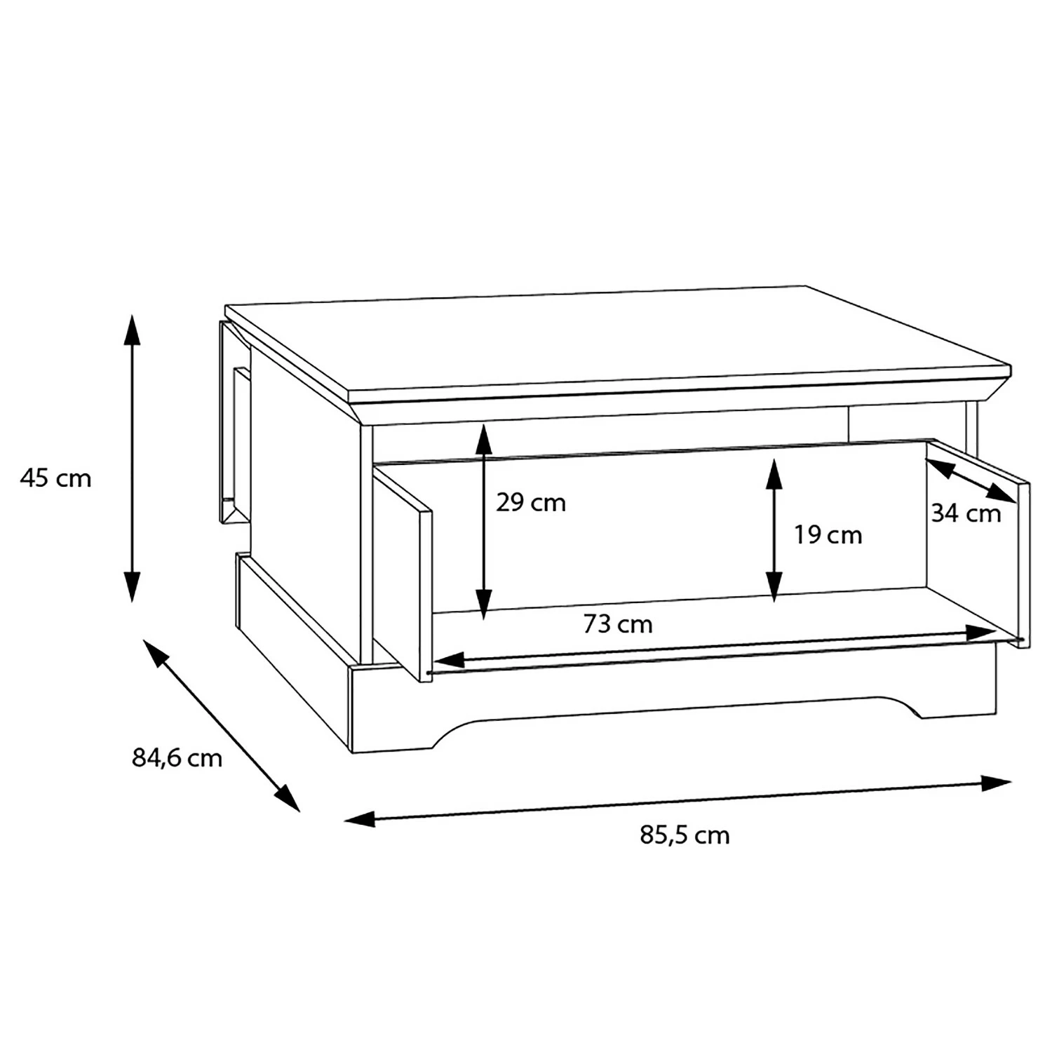 Ridgevalley Table basse New Dessa - Imitation pin blanc 10 Ridgevalley Table basse New Dessa - Imitation pin blanc – Image 8