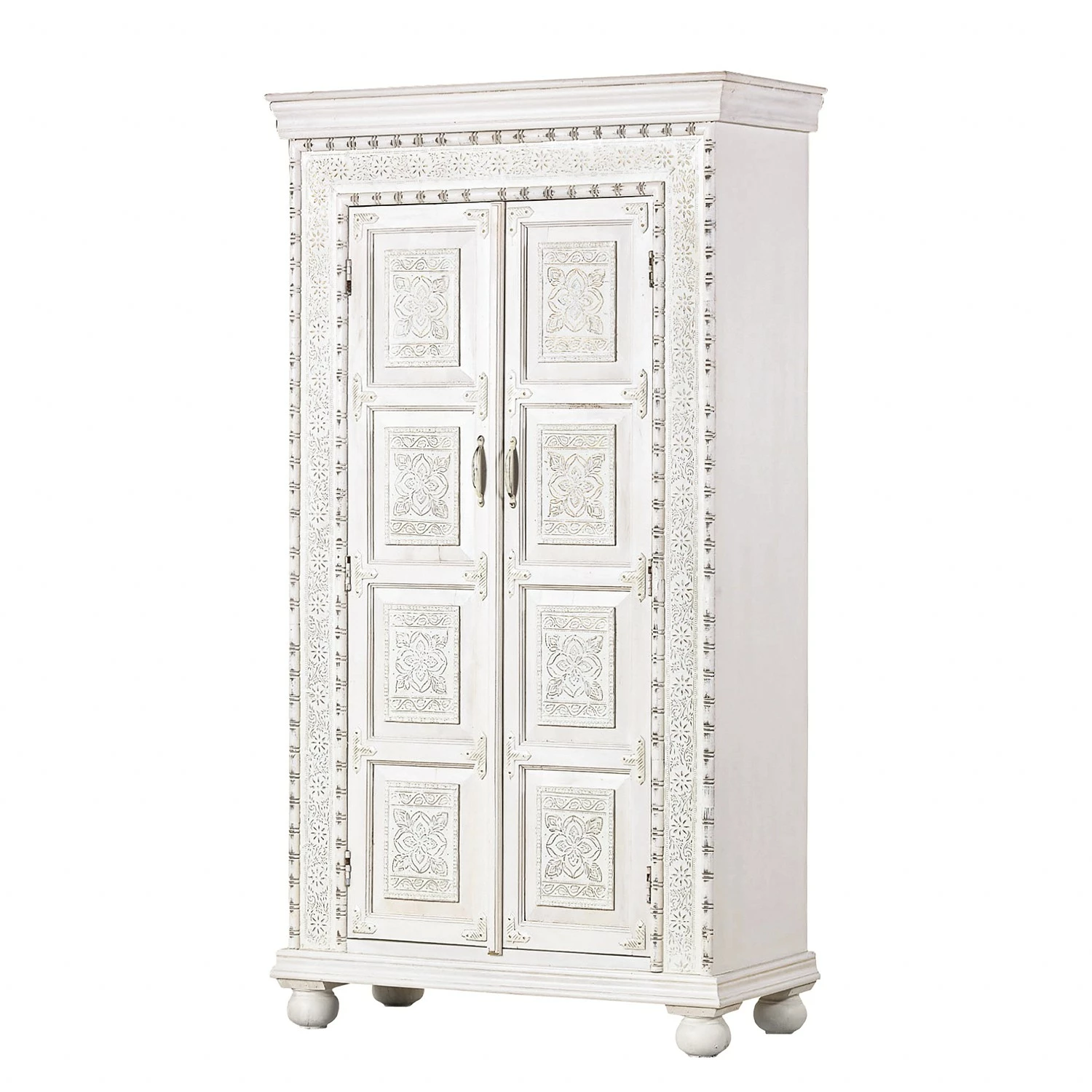 Ridgevalley Armoire Missoula - Manguier massif - Blanc vintage 3 Ridgevalley Armoire Missoula - Manguier massif - Blanc vintage