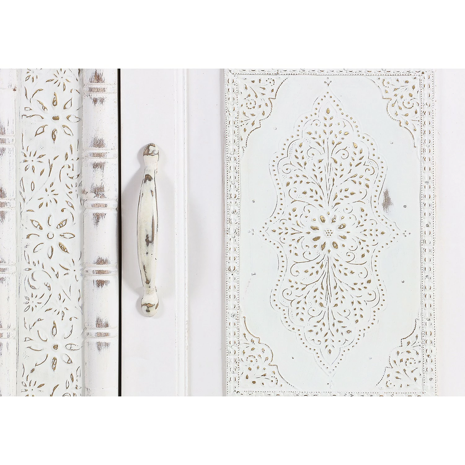 Ridgevalley Armoire Missoula - Manguier massif - Blanc vintage 5 Ridgevalley Armoire Missoula - Manguier massif - Blanc vintage – Image 3