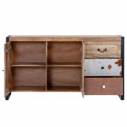 Red Living Enfilade Vallentuna - Manguier massif / Métal - Manguier / Noir -loftscape Boutique 1000359913 220621 030 DETAILS P000000001000359913