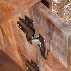 Red Living Enfilade Vallentuna - Manguier massif / Métal - Manguier / Noir -loftscape Boutique 1000359913 220621 060 DETAILS P000000001000359913