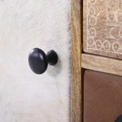 Red Living Buffet Vallentuna - Manguier massif / Métal - Manguier / Noir -loftscape Boutique 1000359916 220621 045 DETAILS P000000001000359916