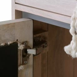 Ridgevalley Armoire Lumby - Manguier massif - Manguier clair / Gris -loftscape Boutique 1000359918 220621 035 DETAILS P000000001000359918