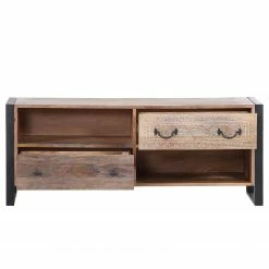 Red Living Meuble TV Vallentuna - Manguier massif / Métal - Manguier / Noir -loftscape Boutique 1000359919 220621 030 DETAILS P000000001000359919