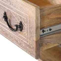 Red Living Meuble TV Vallentuna - Manguier massif / Métal - Manguier / Noir -loftscape Boutique 1000359919 220621 045 DETAILS P000000001000359919