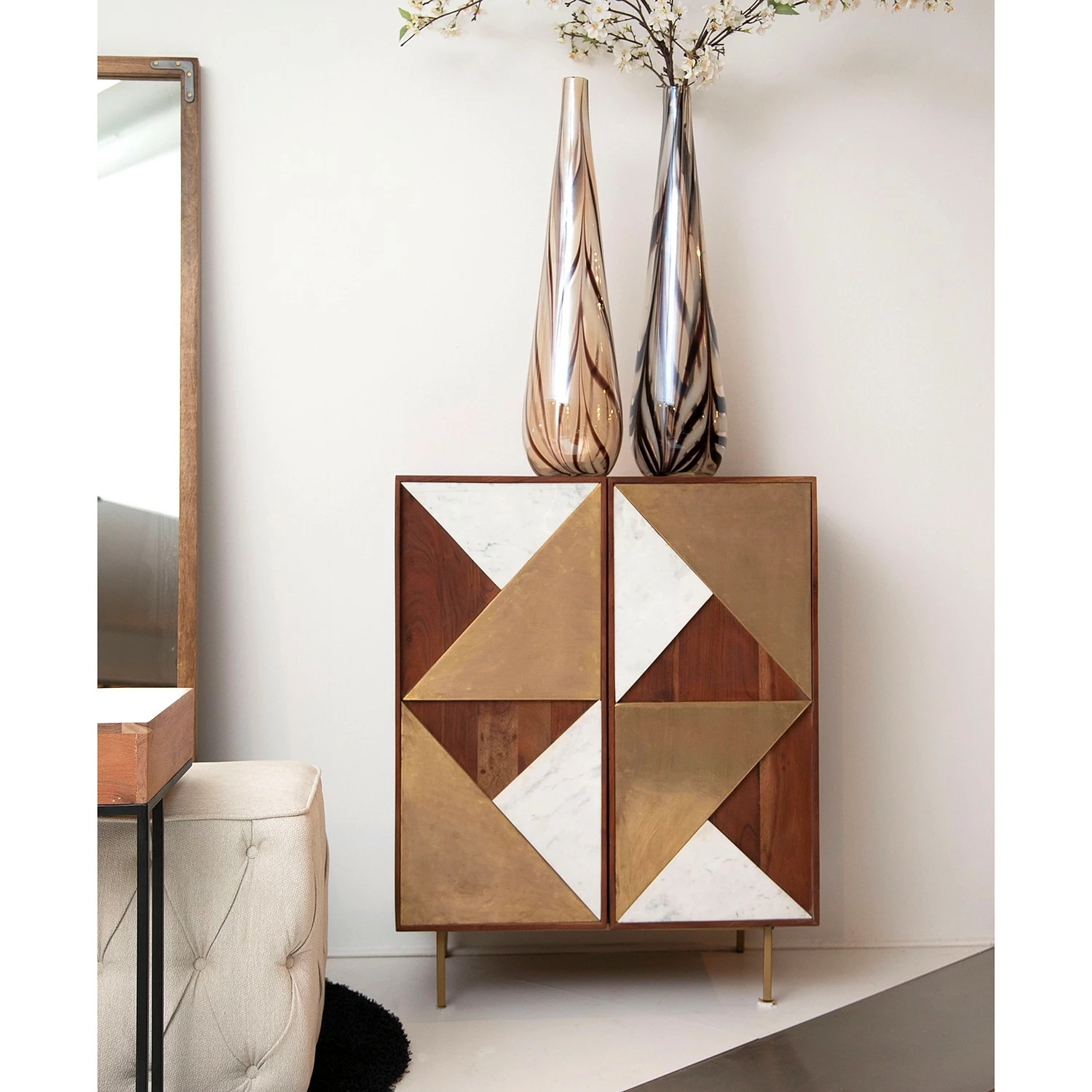 Red Living Buffet Aulnoy - Acacia massif / Métal - Acacia / Laiton 4 Red Living Buffet Aulnoy - Acacia massif / Métal - Acacia / Laiton – Image 2