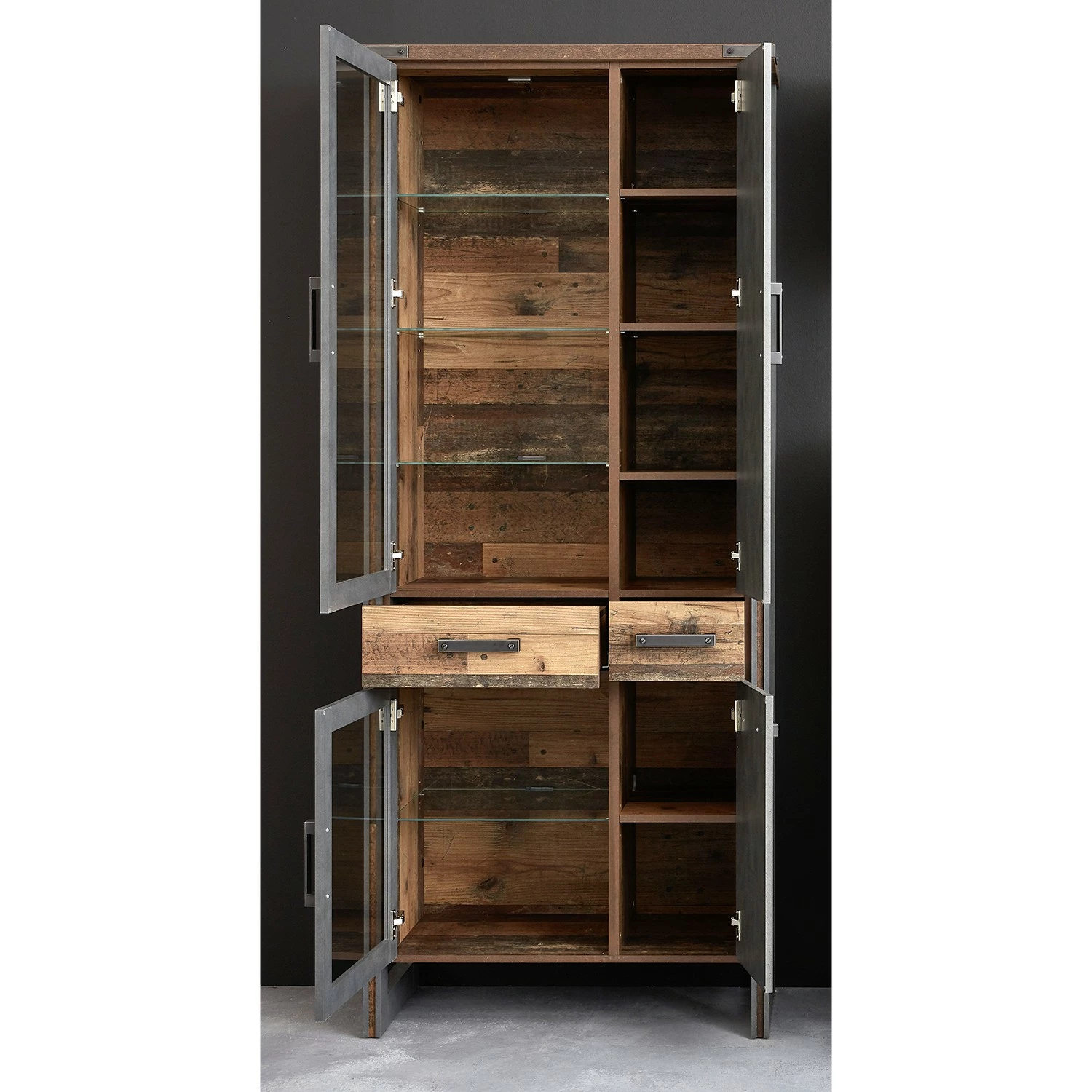 Trendteam Ensemble meubles TV Prime I (3 éléments) - Imitation béton / Imitation vieux bois 8 Trendteam Ensemble meubles TV Prime I (3 éléments) - Imitation béton / Imitation vieux bois – Image 6