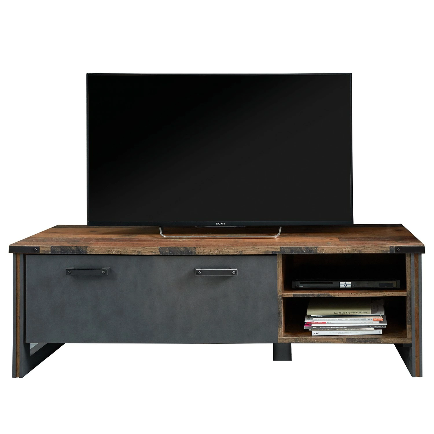 Trendteam Ensemble meubles TV Prime I (3 éléments) - Imitation béton / Imitation vieux bois 14 Trendteam Ensemble meubles TV Prime I (3 éléments) - Imitation béton / Imitation vieux bois – Image 12