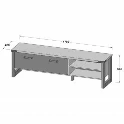 Trendteam Ensemble meubles TV Prime I (3 éléments) - Imitation béton / Imitation vieux bois 32 Trendteam Ensemble meubles TV Prime I (3 éléments) - Imitation béton / Imitation vieux bois -loftscape Boutique 1000362861 220623 501 SKETCH DETAILS P000000001000362861 sketch