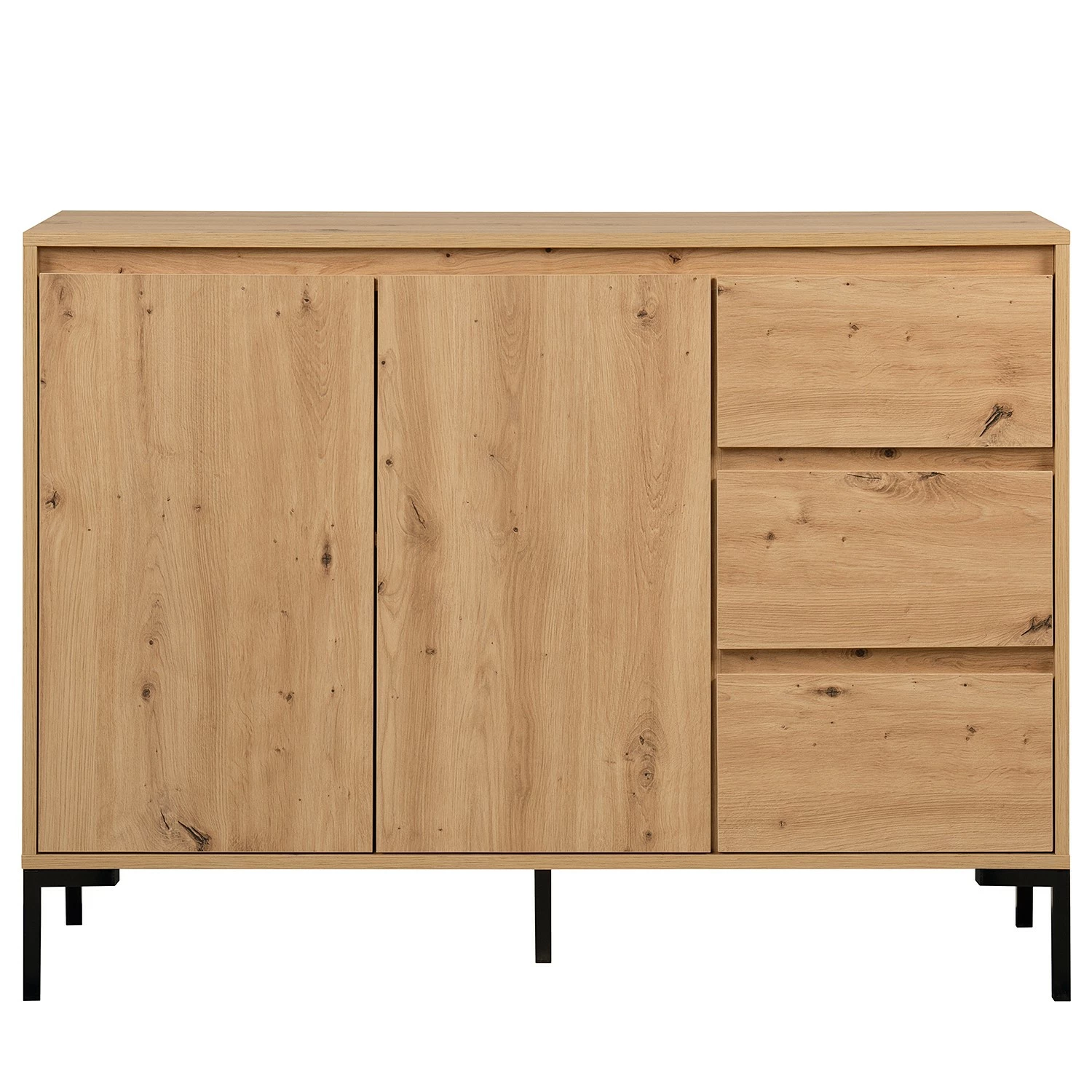 Loftscape Buffet Brochet II - Imitation chêne / Noir 7 Loftscape Buffet Brochet II - Imitation chêne / Noir – Image 5