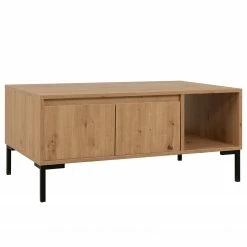 Loftscape Table basse Brochet - Imitation chêne / Noir