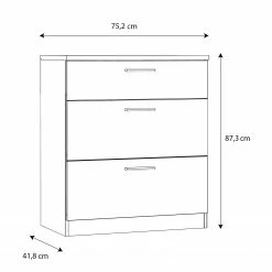 Loftscape Commode Almelo - Imitation chêne clair - Largeur : 75 cm -loftscape Boutique 1000363815 220803 500 SKETCH DETAILS P000000001000363815 sketch
