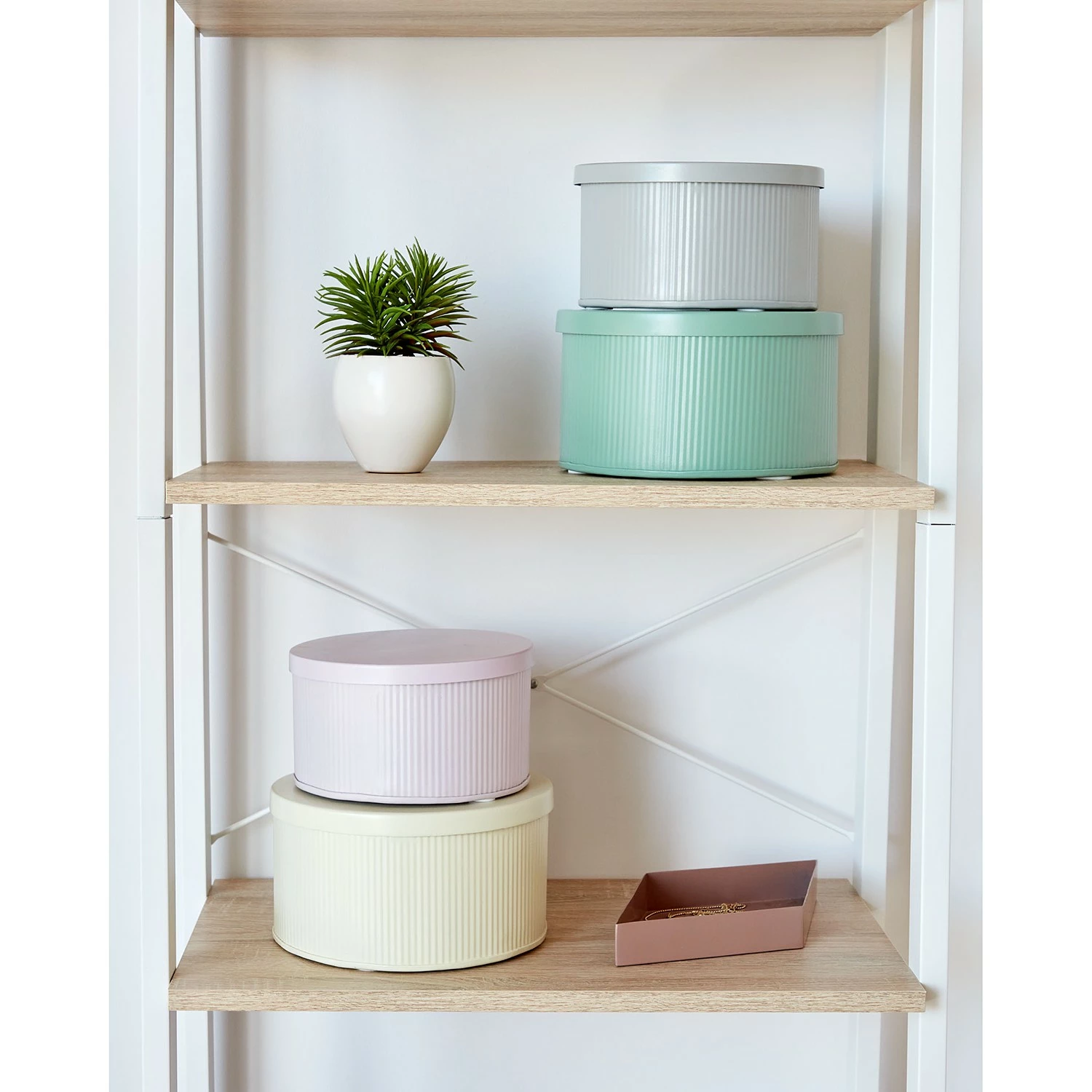 Norrwood Étagère Kalahari - Acier - Imitation chêne / Blanc 9 Norrwood Étagère Kalahari - Acier - Imitation chêne / Blanc – Image 7