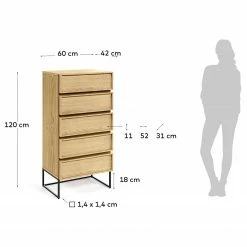 Red Living Commode Tabora II - Placage en bois véritable - Chêne -loftscape Boutique 1000363969 220714 500 SKETCH DETAILS P000000001000363969 sketch