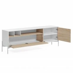 Norrwood Meuble TV Maredale II - Partiellement en frêne massif - Frêne / Blanc -loftscape Boutique 1000363980 220714 030 DETAILS P000000001000363980