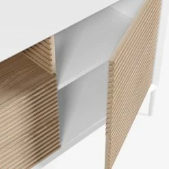 Norrwood Meuble TV Maredale II - Partiellement en frêne massif - Frêne / Blanc -loftscape Boutique 1000363980 220714 035 DETAILS P000000001000363980