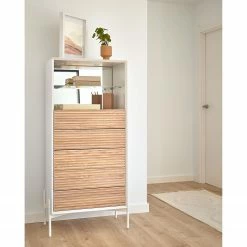 Norrwood Buffet haut Maredale - Partiellement en frêne massif - Frêne / Blanc -loftscape Boutique 1000363992 220714 021 MOOD DETAILS P000000001000363992 mood