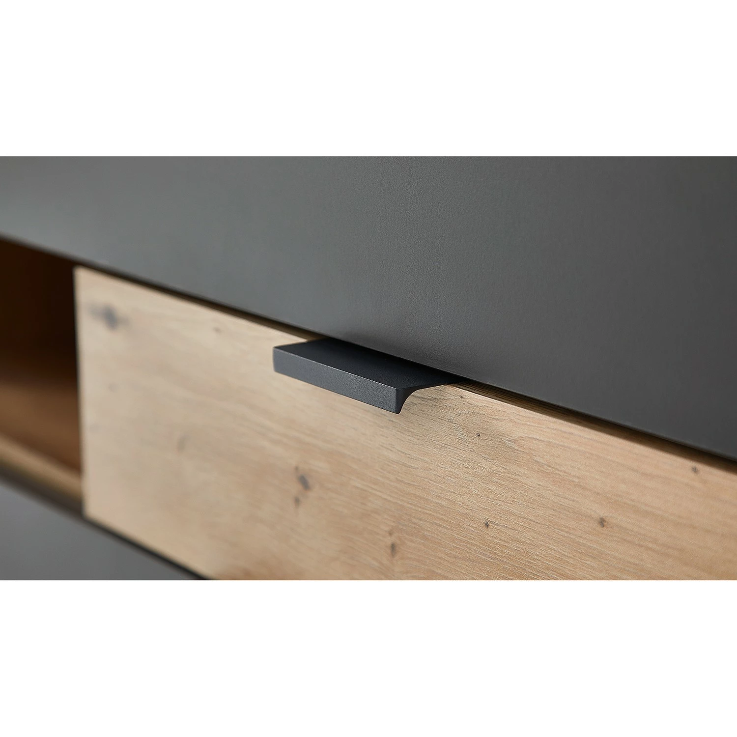 Fashion For Home Meuble TV Leox - Graphite / Imitation chêne artisan 5 Fashion For Home Meuble TV Leox - Graphite / Imitation chêne artisan – Image 4