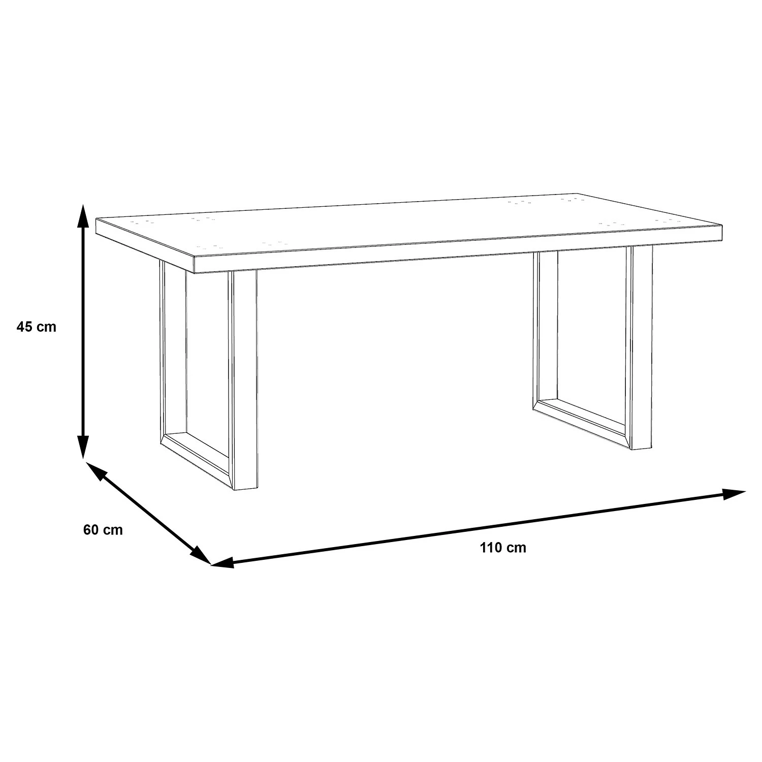 Red Living Table basse Trylith - Imitation chêne rustique / Noir 7 Red Living Table basse Trylith - Imitation chêne rustique / Noir – Image 5