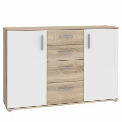 Loftscape Buffet Kiltealy II - Blanc / Imitation chêne Sonoma