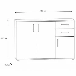 Loftscape Buffet Kiltealy III - Blanc / Imitation chêne Sonoma 14 Loftscape Buffet Kiltealy III - Blanc / Imitation chêne Sonoma -loftscape Boutique 1000364879 220722 500 SKETCH DETAILS P000000001000364879 sketch