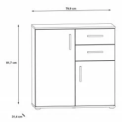 Loftscape Buffet Kiltealy I - Blanc / Imitation chêne Sonoma 14 Loftscape Buffet Kiltealy I - Blanc / Imitation chêne Sonoma -loftscape Boutique 1000364882 220722 500 SKETCH DETAILS P000000001000364882 sketch