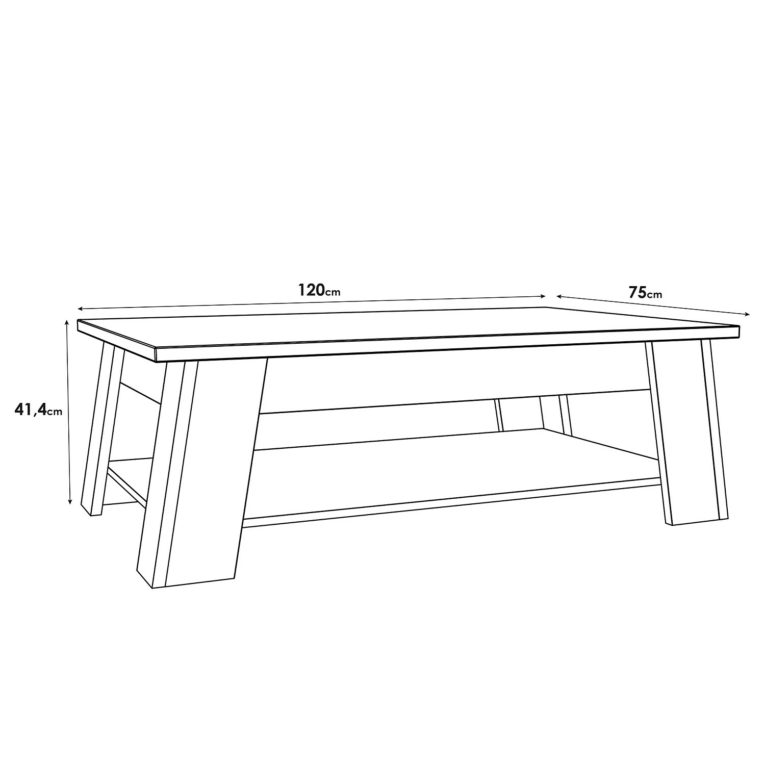 Loftscape Table basse Camolin - Imitation chêne 5 Loftscape Table basse Camolin - Imitation chêne – Image 3