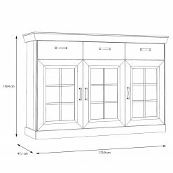 Ridgevalley Buffet Boolamore III - Imitation chêne 12 Ridgevalley Buffet Boolamore III - Imitation chêne -loftscape Boutique 1000364893 220722 500 SKETCH DETAILS P000000001000364893 sketch