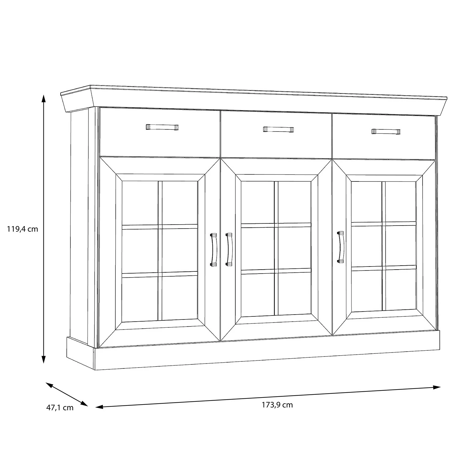 Ridgevalley Buffet Boolamore III - Imitation chêne 7 Ridgevalley Buffet Boolamore III - Imitation chêne – Image 5