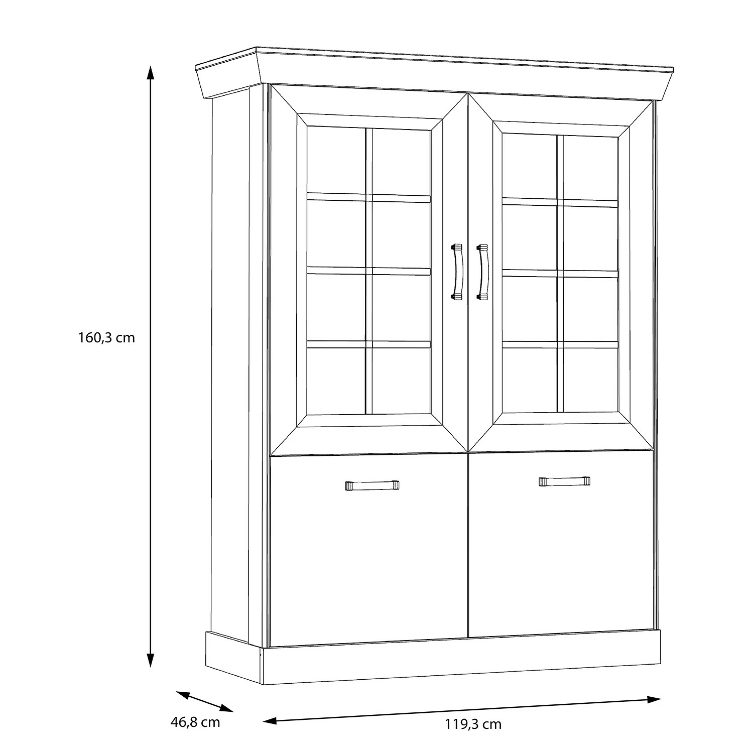 Ridgevalley Vitrine Boolamore I - Imitation chêne 8 Ridgevalley Vitrine Boolamore I - Imitation chêne – Image 6