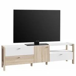 Loftscape Meuble TV Thurles - Imitation chêne Sonoma / Blanc