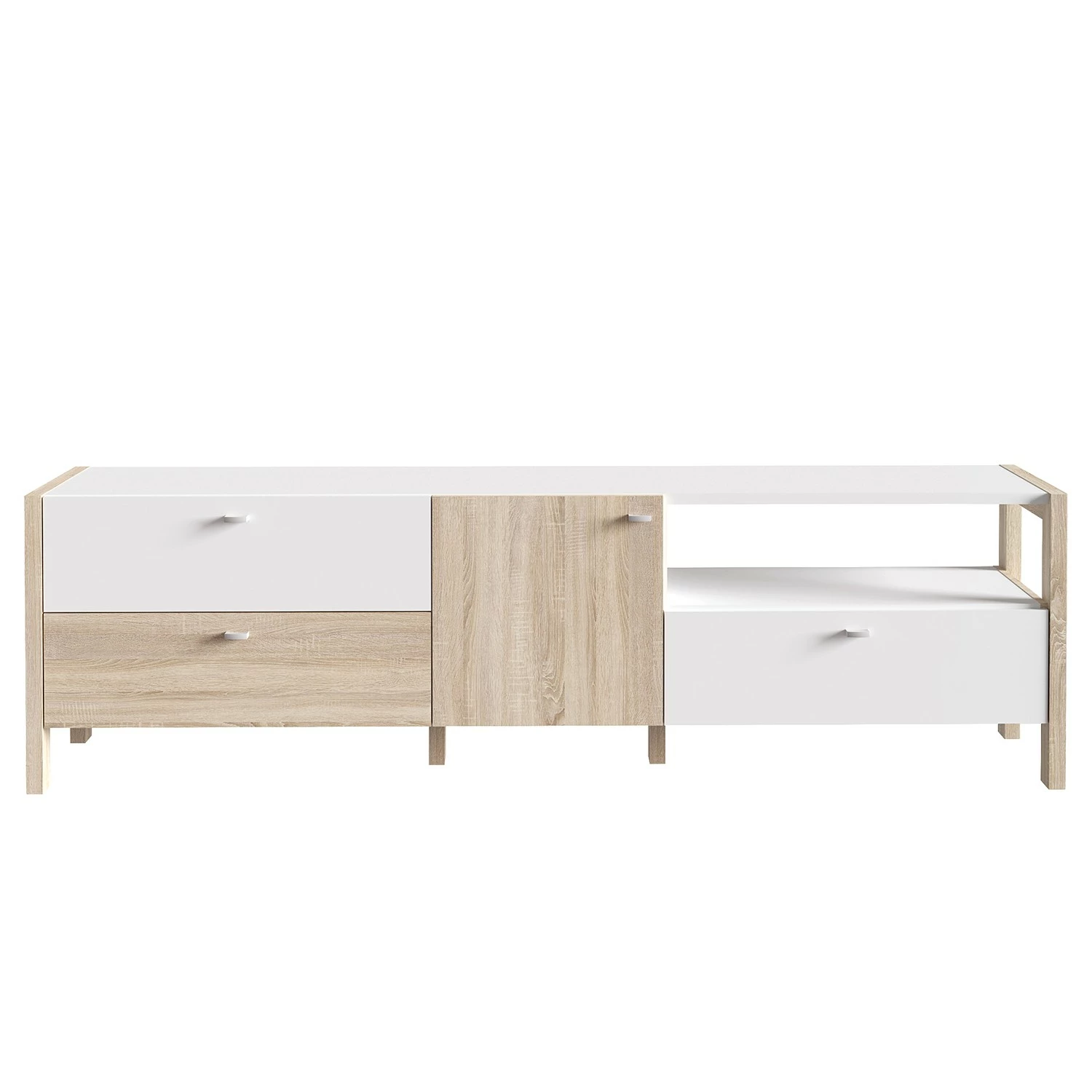 Loftscape Meuble TV Thurles - Imitation chêne Sonoma / Blanc 5 Loftscape Meuble TV Thurles - Imitation chêne Sonoma / Blanc – Image 3