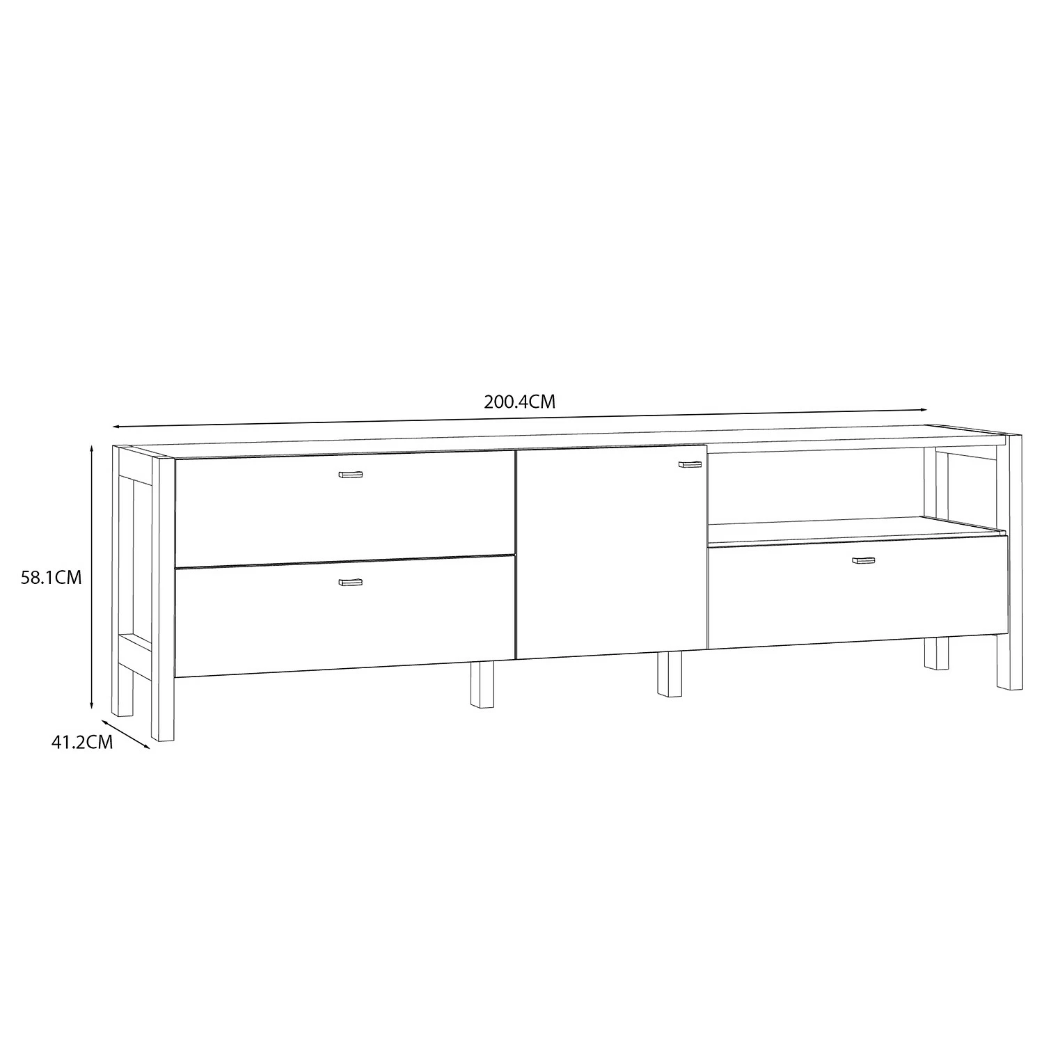 Loftscape Meuble TV Thurles - Imitation chêne Sonoma / Blanc 8 Loftscape Meuble TV Thurles - Imitation chêne Sonoma / Blanc – Image 6