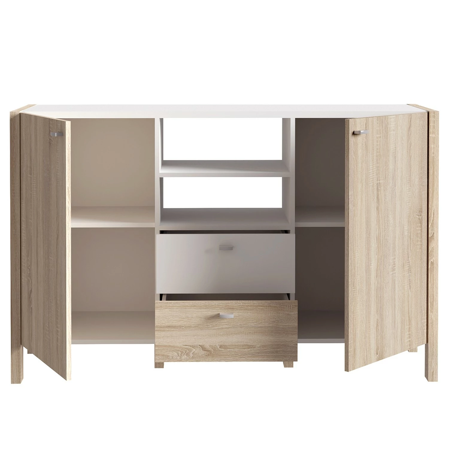 Loftscape Buffet Thurles I - Imitation chêne Sonoma / Blanc 7 Loftscape Buffet Thurles I - Imitation chêne Sonoma / Blanc – Image 5