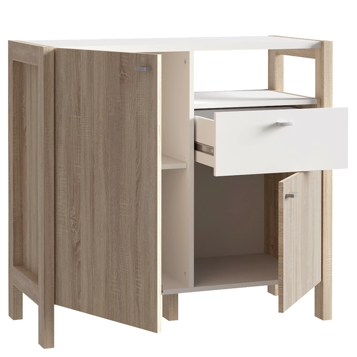 Loftscape Buffet Thurles I - Imitation chêne Sonoma / Blanc 7 Loftscape Buffet Thurles I - Imitation chêne Sonoma / Blanc – Image 5