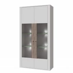 Loftscape Vitrine Millquarter II - Blanc / Imitation chêne clair