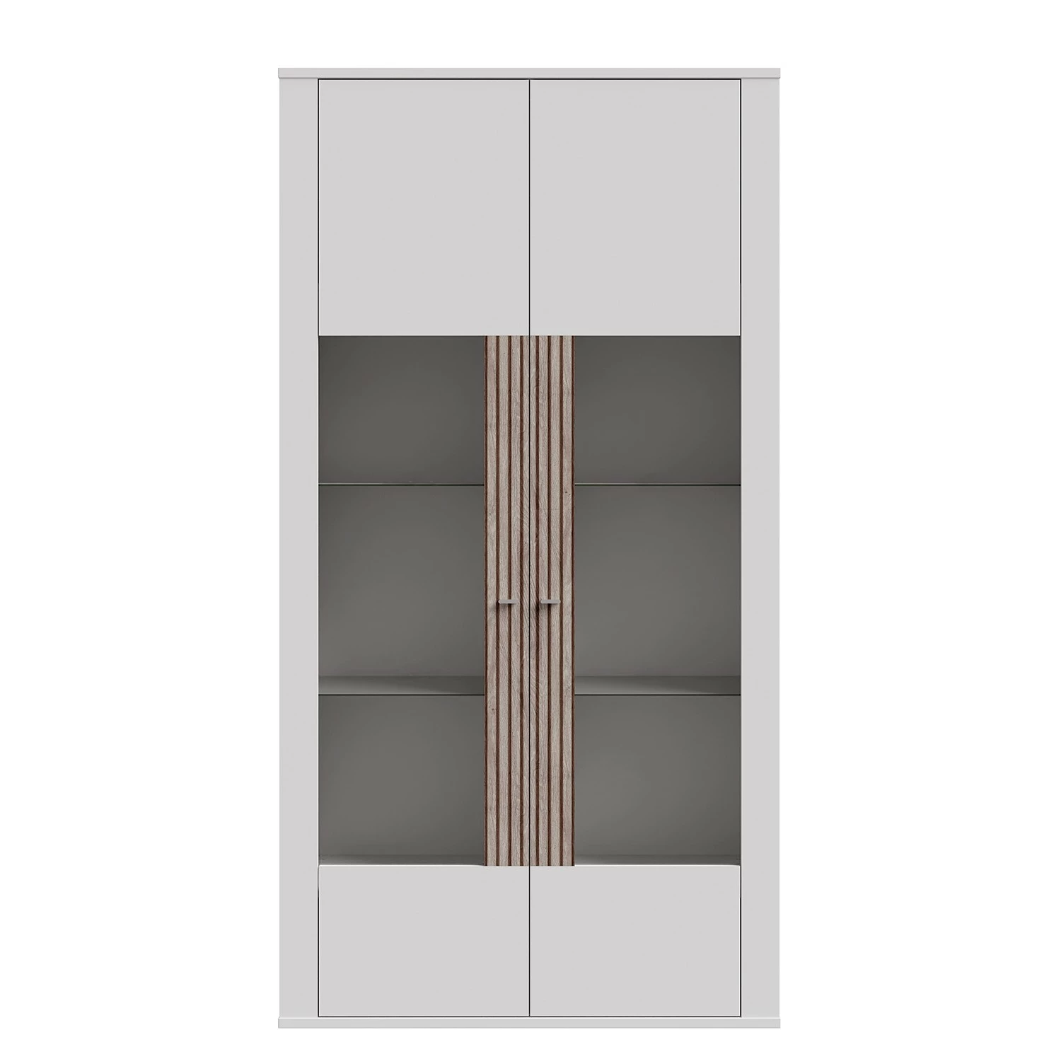 Loftscape Vitrine Millquarter II - Blanc / Imitation chêne clair 10 Loftscape Vitrine Millquarter II - Blanc / Imitation chêne clair – Image 8