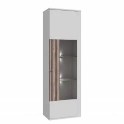 Loftscape Vitrine Millquarter I - Blanc / Imitation chêne clair