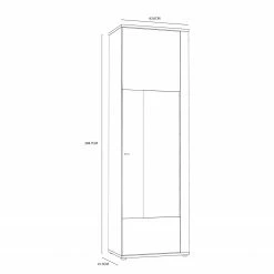 Loftscape Vitrine Millquarter I - Blanc / Imitation chêne clair -loftscape Boutique 1000364912 220722 500 SKETCH DETAILS P000000001000364912 sketch