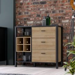 Red Living Buffet Kasala I - Imitation chêne Riviera / Noir -loftscape Boutique 1000364913 220722 020 MOOD DETAILS P000000001000364913 mood