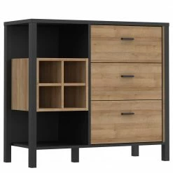 Red Living Buffet Kasala I - Imitation chêne Riviera / Noir -loftscape Boutique 1000364913 220722 032 DETAILS P000000001000364913