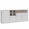 Loftscape Buffet Millquarter - Blanc / Imitation chêne clair